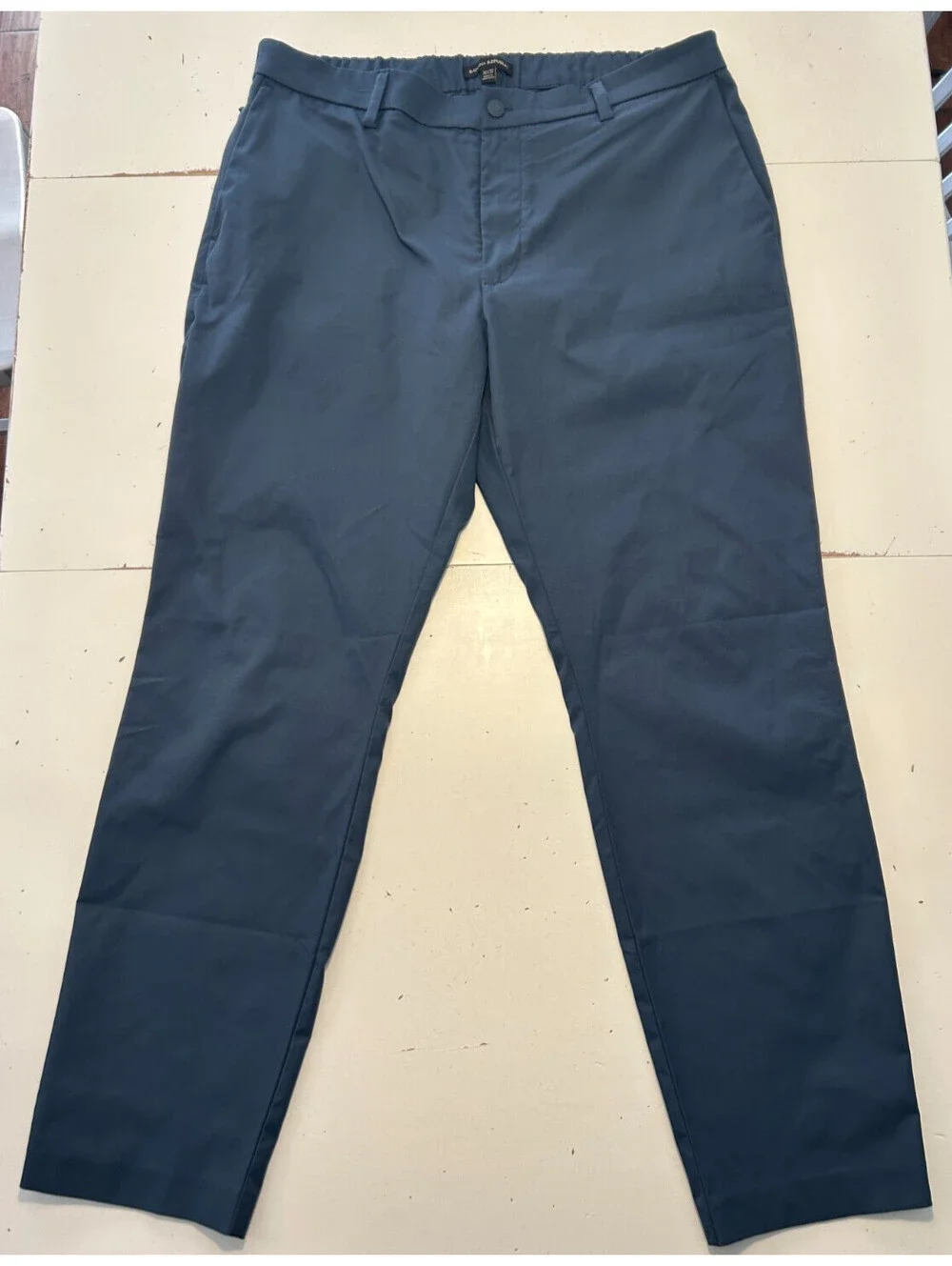 Banana Republic Men's 38x32 Flat Front Tech Pants Blue Polyester